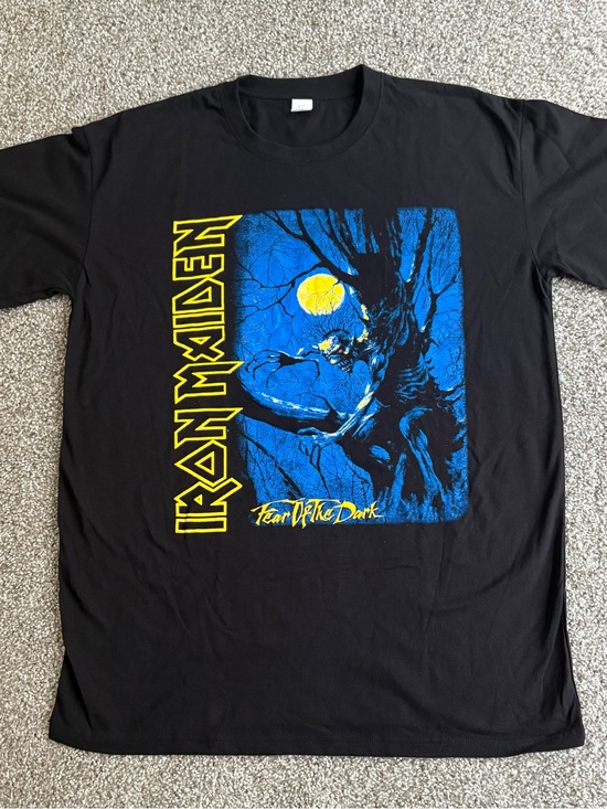 Cg Other - Men’s Black Iron Maiden 'Fear of the Dark' Graphic T-Shirt